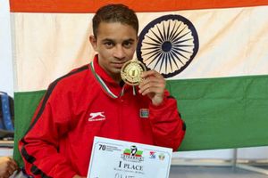 Amit Panghal dedicates gold to Pulwama martyrs