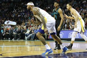 Warriors' Cousins receives technical for tossing opponent's shoe into stands