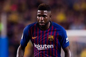 Umtiti back in Barcelona training