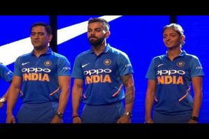 Team India's new limited-overs jersey for ICC World Cup unveiled - Watch