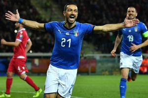 Italy 6 Liechtenstein 0: Quagliarella makes history in Azzurri romp