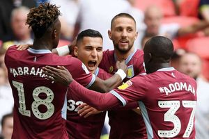 Aston Villa 2 Derby County 1: Villa punish hapless defending to secure Premier League return
