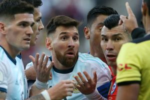 Argentina 2 Chile 1: Messi sees red in tempestuous third-place play-off