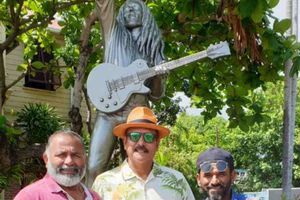 Ravi Shastri and support staff of Team India visit Bob Marley museum
