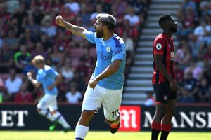Bournemouth 1-3 Manchester City: Aguero reaches 400 career goals as champions go second