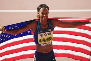 World Athletics Championships: USA star Muhammad breaks world record again