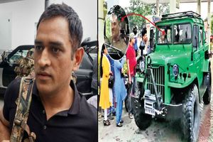 MS Dhoni spotted driving Nissan Jonga on Ranchi roads, shows his love for Indian Army