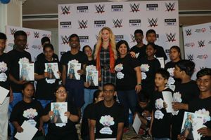 WWE Superstar Charlotte Flair celebrates Children's Day in India
