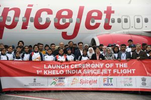 Khelo India 2020: Mary Kom, Sports Minister Kiren Rijiju, SpiceJet Chairman send off athletes on maiden SpiceJet flight