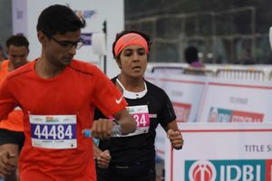 Anjali Saraogi achieves golden hat-trick at the IDBI Federal Life Insurance Kolkata Full Marathon 2020