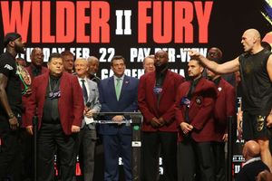 Fury weighs in 42 pounds heavier than world champ Wilder for rematch