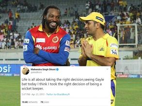 IPL: MS Dhoni's iconic tweet resurfaces on seventh anniversary of Chris Gayle's 175 not out for RCB