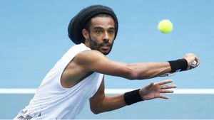 Coronavirus: Dustin Brown serves up early win as tennis returns behind closed doors