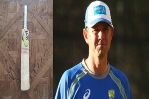 Australian cricket legend Ricky Ponting shares pictures of his favourite bat