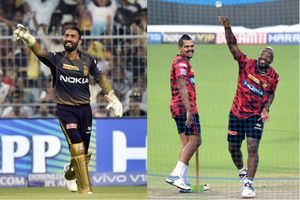 Andre Russell, Sunil Narine poke fun at Kolkata Knight Riders skipper Dinesh Karthik