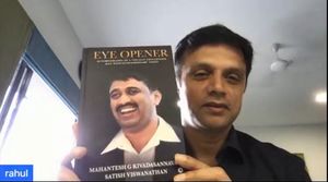 Rahul Dravid releases Eye Opener, an autobiography of a visually challenged man with extraordinary vision