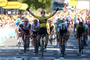 Yates takes yellow jersey after Alaphilippe penalty, Van Aert wins stage five