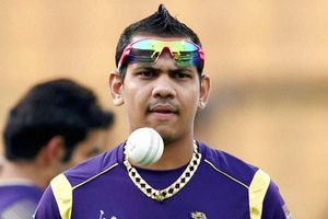 Sunil Narine of Kolkata Knight Riders reported for bowling with a suspected illegal action