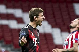 Atletico Madrid 1-1 Bayern Munich: Late Muller penalty delays progress for Simeone's side