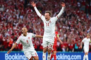 Russia 1-4 Denmark: Hjulmand's side seal last-16 spot in Euro 2020 with sensational win
