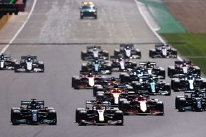 Verstappen crashes out on first lap of British Grand Prix after Hamilton collision