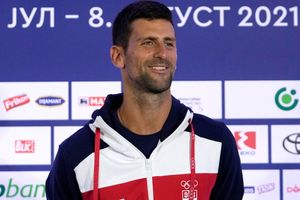Novak Djokovic speaks at Belgrade Airport before flying to Tokyo