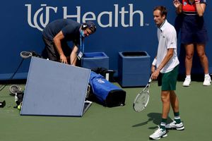Camera collision prompts Medvedev meltdown and Rublev recovery in Cincy semis