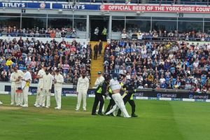 India vs England: Pitch invader 'Jarvo 69' again enters field of play, this time in pads and helmet