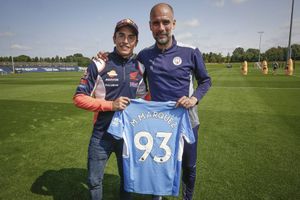 MotoGP and Manchester City! Marquez meets Guardiola as two sporting worlds connect