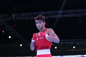 Shiva Thapa wins at the 2021 AIBA Men’s World Boxing Championships