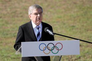 IOC president Thomas Bach visits the Beijing Olympic village