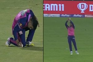 IPL 2022: Riyan Parag drops a sitter to give Rajat Patidar a breather, netizens remind him of karma