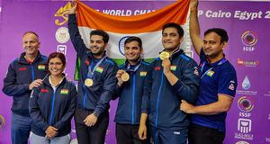 ISSF World Shooting Championship: Men's air rifle team clinches gold, India second in medals tally