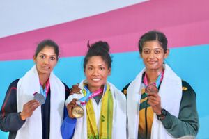 National Games: Proud daughter of Bengal, Swapna Burman wins double gold for Madhya Pradesh