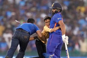 Let him go, he's a kid: Rohit Sharma tells security as young fan invades pitch in Raipur
