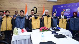 Sports minister Anurag Thakur launches theme song and jersey of 3rd Khelo India Winter Games