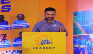 CSK: Ajinkya Rahane visits Chennai Super Kings academy in Trichy ahead of IPL 2023