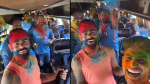 Smeared in Gulal, Shubman Gill, Virat Kohli, Rohit Sharma lead Holi celebrations in Indian Cricket - Watch