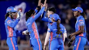 WPL: Mumbai Indians become first team to qualify for play-offs after beating Gujarat Giants