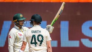 India vs Australia 4th Test: Visitors solid at tea break on Day 1; Khawaja notches up fifty, Smith resists