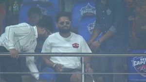 Rishabh Pant arrives at Arun Jaitley Stadium to watch Delhi Capitals vs Gujarat Titans IPL 2023 game