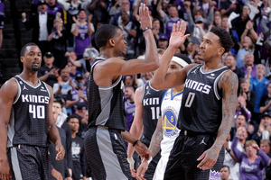 NBA: Kings open up 2-0 lead over Warriors as Green ejected, 76ers down Nets again