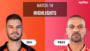 SRH vs PBKS Highlights Match 14: Rahul Tripathi, Mayank Markande star in Hyderabad's first