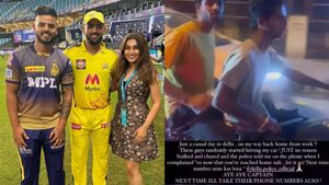 Kolkata Knight Riders captain Nitish Rana's wife Saachi Marwah gets chased by two boys on Delhi roads