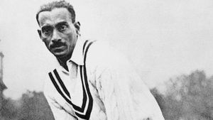 Who scored most runs and picked highest wickets in India's first-ever Test in 1932 against England at Lord's
