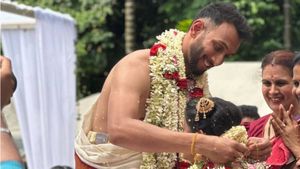 Prasidh Krishan marries girlfriend Rachana; Shreyas Iyer, Jasprit Bumrah, star cricketers attend ceremony