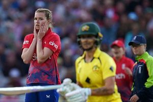 England beaten in dramatic T20 opener as Australia tighten grip on Women’s Ashes