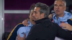 Spain women's football team coach Jorge Vilda in trouble for touching female assistant on chest