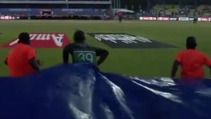 IND vs PAK: Fakhar Zaman wins hearts by helping Premadasa ground staff to put covers in heavy Colombo rain