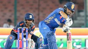 UPT20: With 17 needed in Super Over, Rinku Singh smashes Three consecutive Sixes to take Meerut Mavericks home